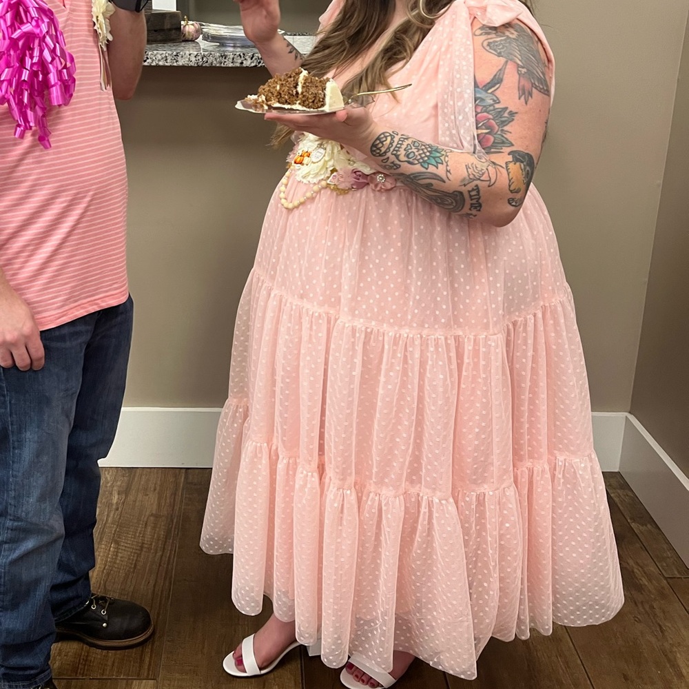 JessaKae Pink Jeanne Midi Dress
